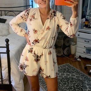 White floral romper